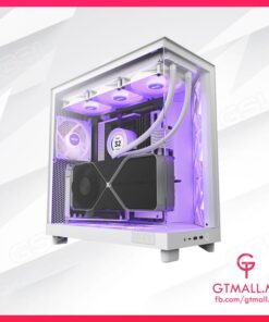 NZXT H6 Flow RGB Compact Dual-chamber ATX Case with RGB Fans - All White