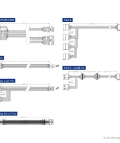 Alternative view of FSP DAGGER PRO 850W 80 Plus Gold Full Modular SFX PSU ATX3.0 (PCIe5.0) Black/White