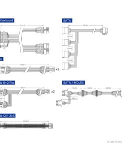 Alternative view of FSP VITA GM 1000W 80 Plus Gold Full Modular PSU ATX3.1 (PCIe5.1) Black/White