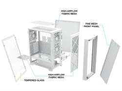 Alternative view of Montech Air 1000 Lite ATX Case - White