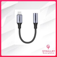 UGREEN LIGHTNING M/F ROUND CABLE ALUMINUM SHELL WITH BRAIDED 10CM (BLACK)