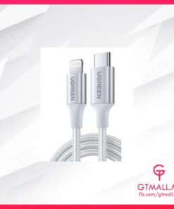 UGREEN USB-C TO LIGHTNING M/M CABLE ALUMINUM SHELL BRAIDED 60W 1M (SILVER)