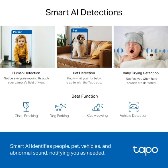 TP-Link Tapo C220 Pan/Tilt AI Home Security Wi-Fi Camera - Image 5