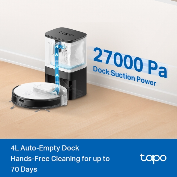 TP-Link Tapo RV20 Mop Plus MagSlim™ LiDAR Navigation Robot Vacuum & Mop+ Smart Auto-Empty Dock - Image 5