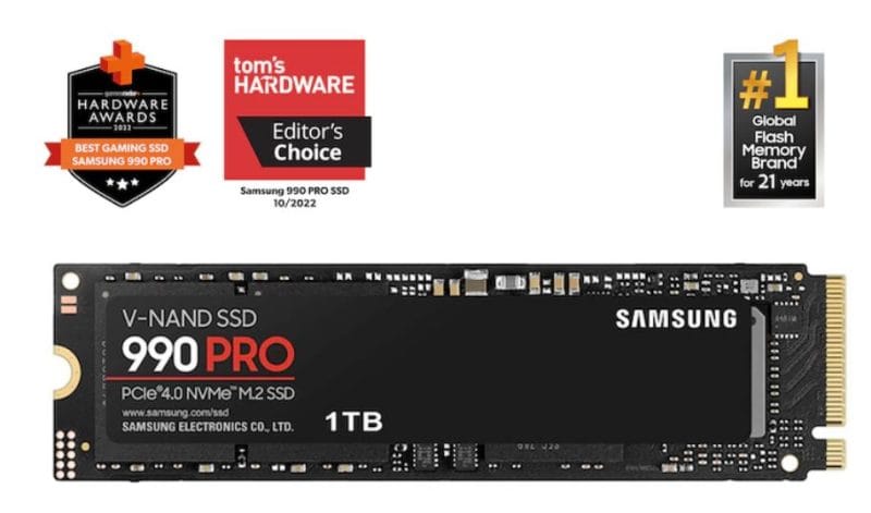 Samsung SSD M.2 990Pro 1TB/2TB/4TB (2280)