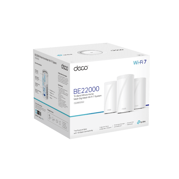 TP-Link Deco BE85 BE22000 Tri-Band Whole Home Mesh WiFi 7 System (1 Pack / 2 Pack / 3 Pack) - Image 4