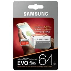Samsung Micro SD with Adapter 64GB/128GB/256GB/512GB Evo Plus