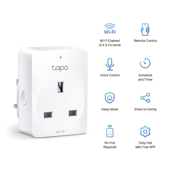 TP-Link Tapo P100(1-Pack/2-Pack/4-Pack) Mini Smart Wi-Fi Socket